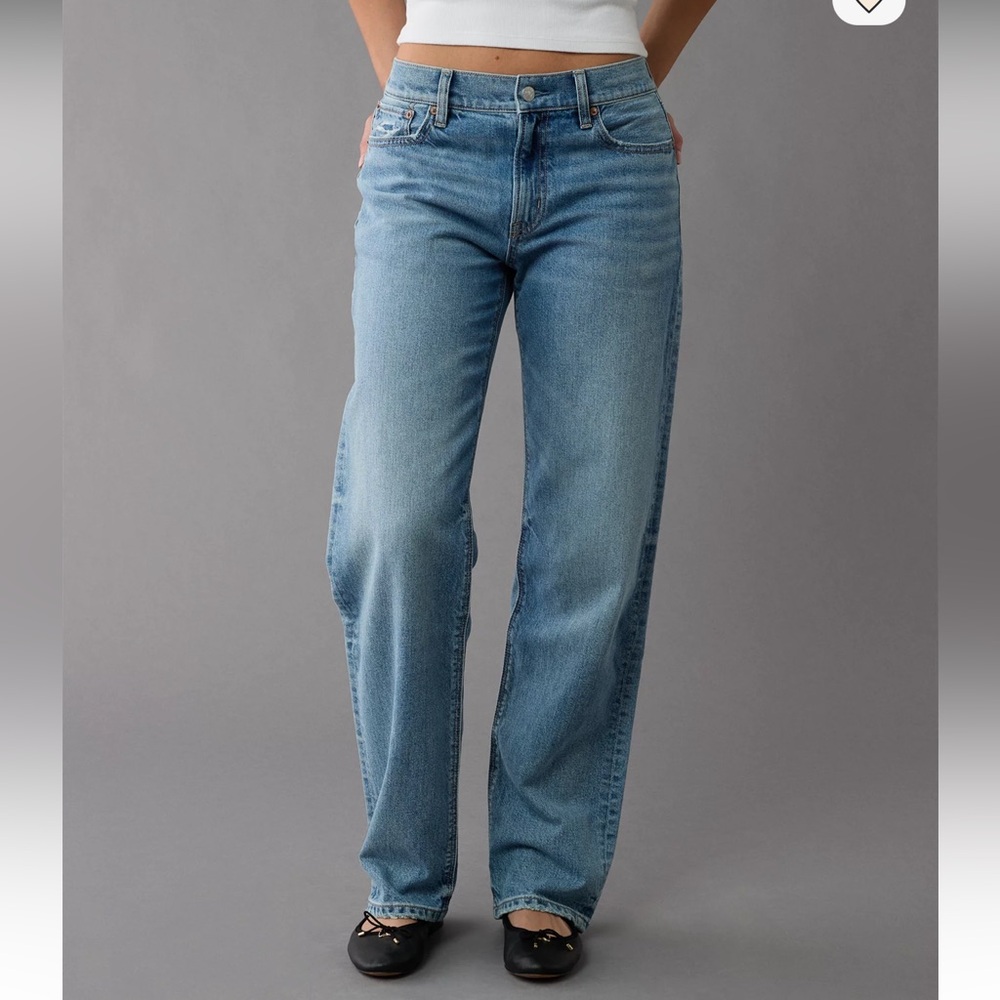 American Eagle Outfitters Light Blue Straight Leg Jeans